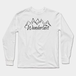 Wanderlust Mountain Range Long Sleeve T-Shirt